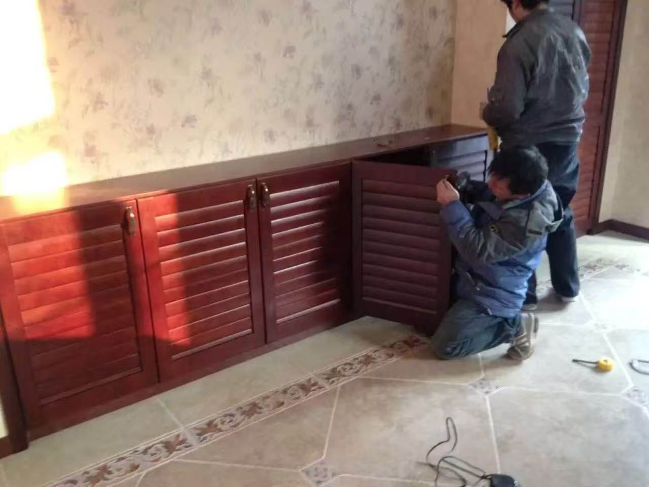 Solid wood shutter doors and windows