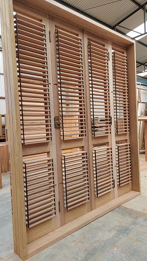 Solid wood shutter doors and windows 32